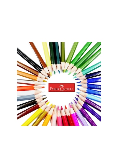 Faber-castell 36 Renk Boya Kalemi,canlı Ve Parlak Renkler,kırılmaya Dayanıklı Uçlar, Karton Kutu Karışık