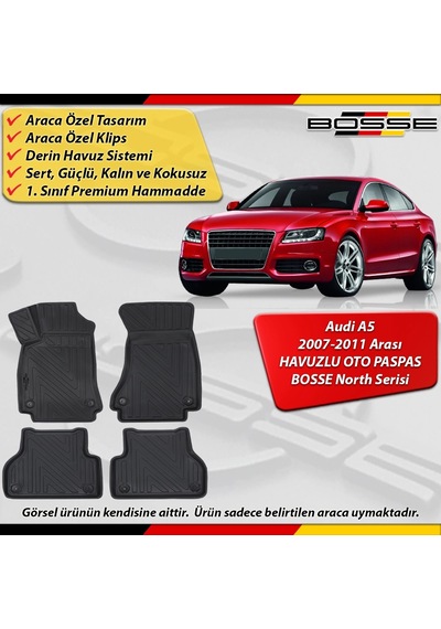 Audi A5 Paspas Araca Özel 2007-2011 Derin Havuzlu Bosse North Serisi