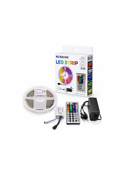 Rgb 5050 Smd Led Şerit 5m 54 Led/m Kumandalı Adaptor Sec-Kumanda-Metraj Seç Yok-Kumanda-Yok