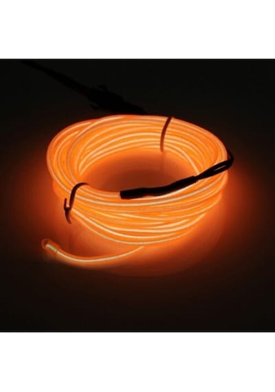Araç Araba Içi Torpido Ledi Renkli Ip Neon Led 2 Metre Turuncu Neon
