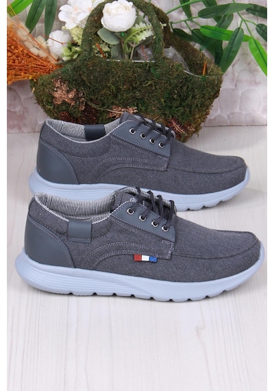 Fort Dks 020 Hafif Rahat Keten Sneaker Erkek Ayakkabı Füme