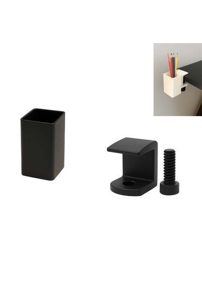 Özel 3d Baskı Kalemlik Modüler Masa Düzenleyici Tak Çıkar Düzenleyici Ebat: 8 Cm X 5 Cm X 4,8 Cm Siyah