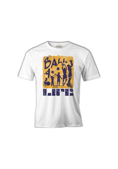 Evolution Of Basketball Players For Life Beyaz Erkek Tshirt 001