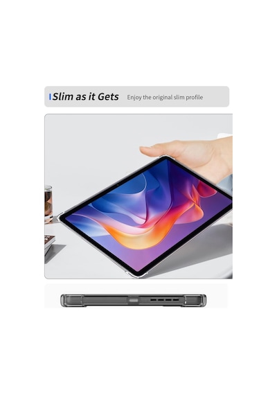 Xiaomi Redmi Pad 2 11inç 2025 Kılıf Darbelere Dayanıklı Şeffaf Kapak Kılıf