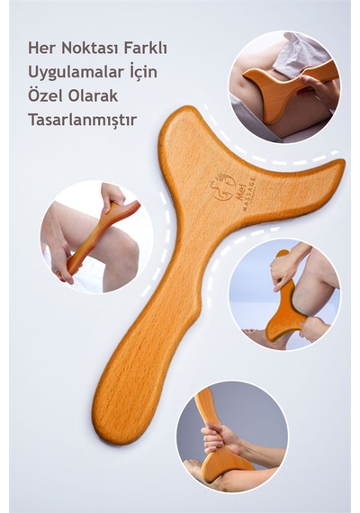 Ahşap Masaj Balık Kuyruğu Gua Sha Masajı Lenfatik Drenaj Kas Rahatlatıcı Her Noktasi Özel Uygulama Diğer
