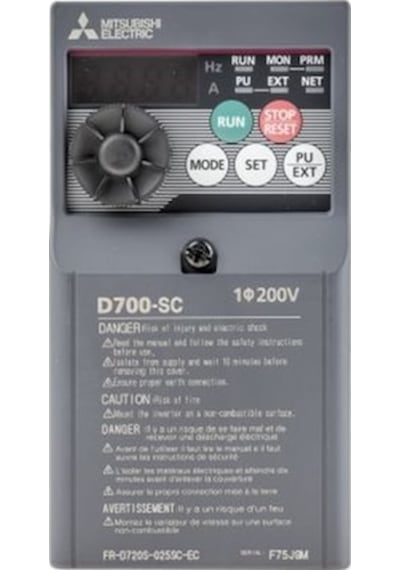 Mitsubishi Fr-D720S-025Sc-Ec Monofaze Inverter; Anma Gücü: 0,4Kw;