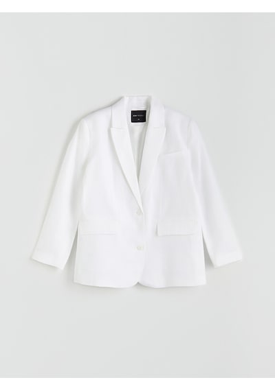Lcw Modest Ekru %100 Keten Kadın Blazer Ceket