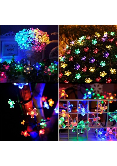 50 Led Papatya Solar 5 M - Rgb 8 Fonksiyonlu