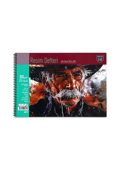 Umut U-deep 35x50 Spiralli Ekstra Beyaz Dokulu Resim Defteri Karton Kapak 25yp. - 1 Adet