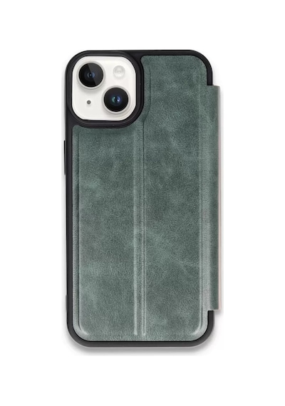 Newface Apple İphone 14 Kılıf Flip Cover - Koyu Yeşil