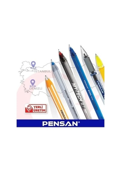 Ayrex Pensan Beyaz Neon Tükenmez Kalem Jel 1.0 Mm 2 Adet Genel