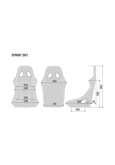 Sparco Sprınt Plus Sky Otomobil Yarış Koltuğu Fiberglass Siyah Brr0004b0k0100n