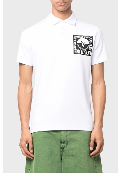 Versace Jeans Couture Erkek Polo Yaka T Shirt 74gagt15 Cj02o 003 Beyaz
