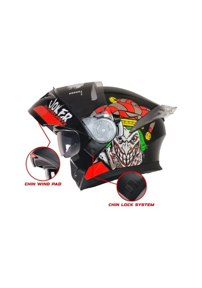 Fr-965 Joker Motosiklet Kaskı Çene Açılır Güneş Vizörlü Motorcu Kask Çok Renkli