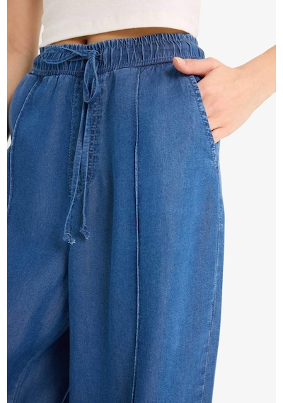Defacto Pull On Wide Leg Yüksek Bel Uzun Akışkan Kumaş Yıkamalı Pantolon D8243AX25SM Mavi Defacto Pull On Wide Leg Yüksek Bel Uzun Akışkan Kumaş Yıkamalı Pantolon D8243AX25SM Mavi