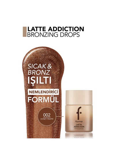 Flormar Latte Nemlendirici Etkili & Doğal Işıltılı Yüz Ve Vücut Bronzer'ı 002honeyfrappe