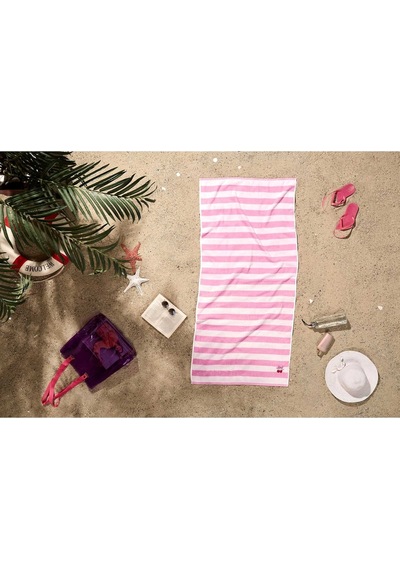 Özdilek Tarzy Line Nakışlı Plaj Havlusu 70x150 Cm Pembe