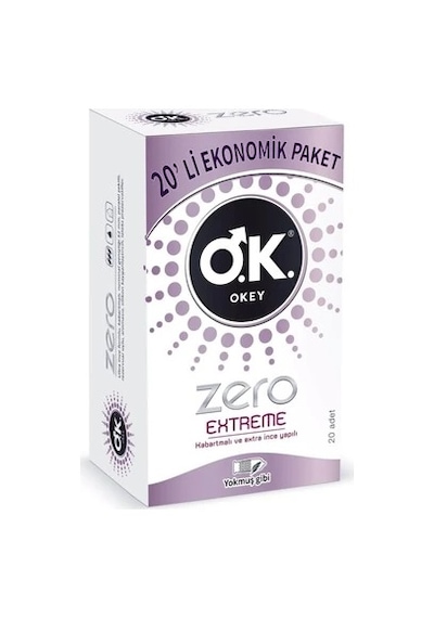 Okey Zero Extreme Ekonomik Paket Prezervatif 20'li