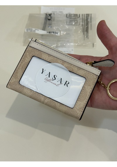 Coach Mini Id Skinny Case Kartlık-cüzdan Krem