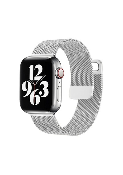 Forzacase Apple Uyumlu  Watch 10 Series 46mm İle Metal Mıknatıslı Kordon Kayış - Fc157 Gümüş