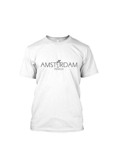 Noıssey Unisex Beyaz Amsterdam Baskılı T-shirt