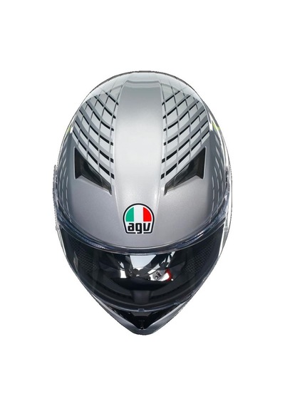 Agv K3 Mplk Fortify Grey Blk Yellow Fluo Motosiklet Kapalı Kaskı