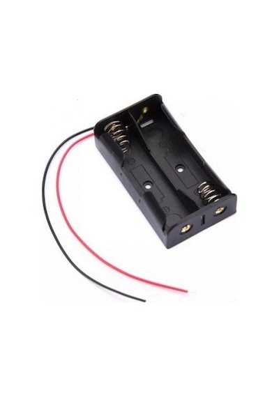 Devredünyası-İkili 2 Li 18650 Pil Yuvası Kablolu Tutucu 7.4V Pil Şarj Kutusu