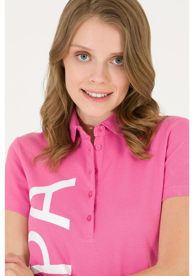 U.s. Polo Assn. Kadın Pembe Tişört 50262939-vr041 Pembe