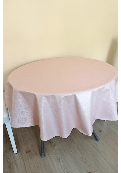 Altı Astarlı Yuvarlak Muşamba Masa Örtüsü -140 Cm Çap-elg6