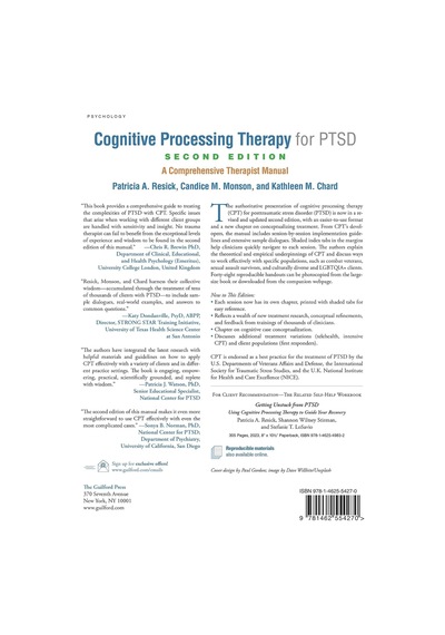 Cognitive Processing Therapy For Ptsd: A Comprehensive Therapist Manual