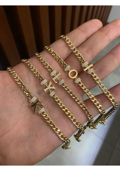 Çgk Çiğdem Gürel Kuyumculuk B Harfi Gurmet Altın Bileklik Gold