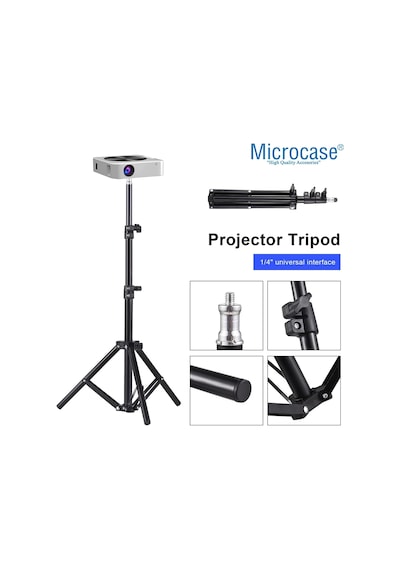 Taşınabilir Projeksiyon Cihazı Vb 1/4 Vida Girişli 2.1 Mt Eğim Ve Açı Ayarlamalı Tripod - Al517