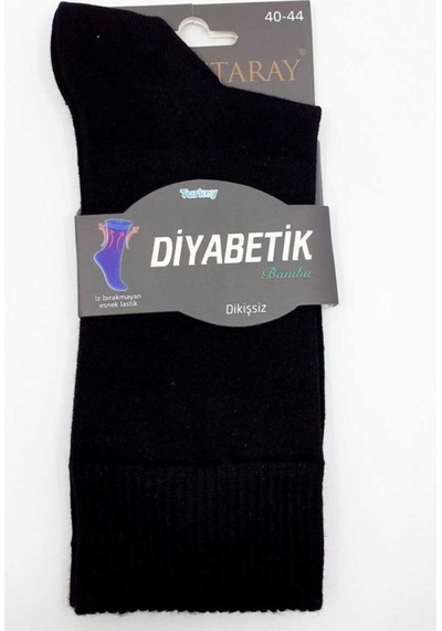 Gulfstar Erkek Şeker Çorabı Bambu Dikişsiz (12 Adet) Siyah Standart Siyah