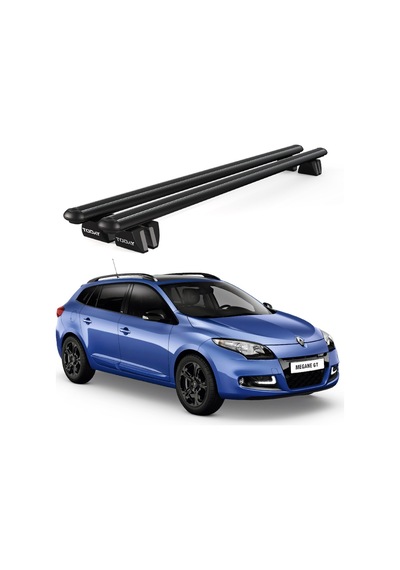 Pençe Renault Megane Sw 2009-2016 Uyumlu Siyah Ara Atkı Port Bagaj Tavan Barı