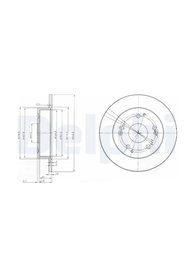 Honda Civic 7 Arka Fren Diski 2001-2006 Delphı Bg3746 2adettir