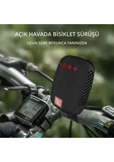 Etashop Bisiklet Bluetooth Hoparlör Taşınabilir Su Geçirmez Çift Bağlantı Fm Radyo Siyah