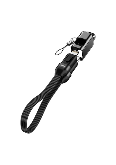 S-link Armor Cl-020 30w 20 Cm Type-c To Lightning Pd Örgülü Metal Başlıklı Siyah Hızlı Şarj Kablosu