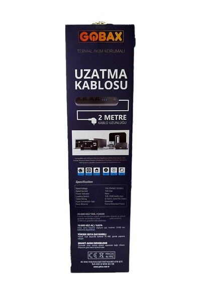 Termal Akım Korumalı Gb-103 Uzatma Kablosu Mg-101 10a-2500w