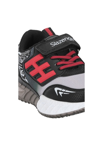 Slazenger Enzo P Unisex Çocuk Siyah / Kırmızı Günlük Spor Ayakkabısı