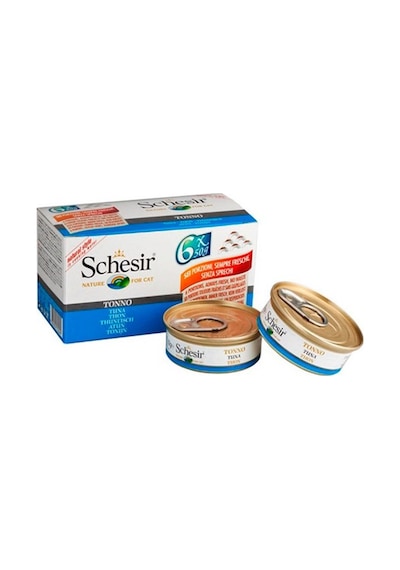 Schesir Multipack Ton Balıklı Konserve Yetişkin Kedi Maması 6 x 50 G