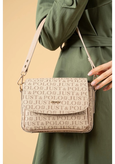 Just Polo Kadın Siyah El Ve Omuz Çantası Orta Boy 6011mh Camel Kum
