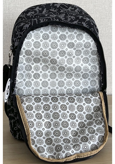 Nemo Bags Siyah Desenli Çantası Krinkıl Su Geçirmez Okul Çantası