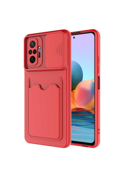 Xiaomi Redmi Note 10 Pro Kılıf Zore Kartix Kartlık Bölmeli Kılıf