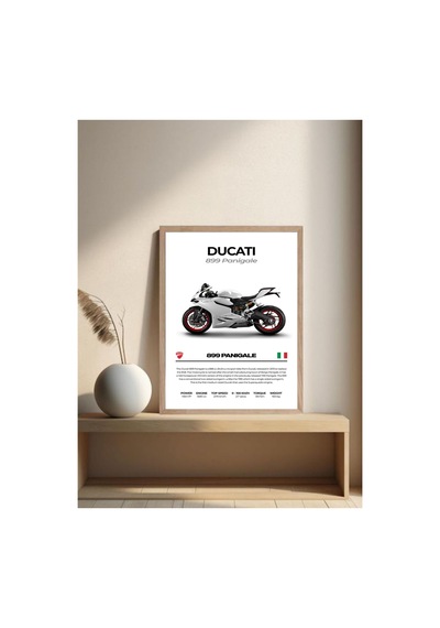 Ducati Doğal Ahşap Çerçeveli Tek Parça Dekoratif Tablo Çok Renkli - 819040265 Çok Renkli