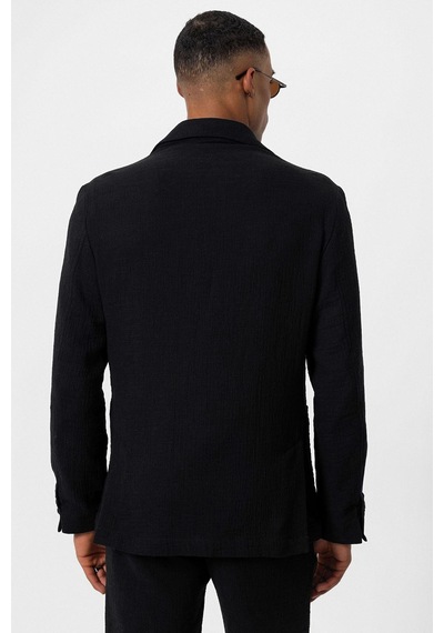 Antioch Astarsız Torba Cepli Erkek Blazer Ceket Siyah