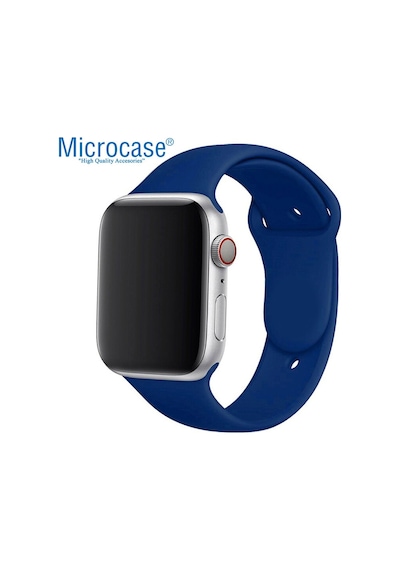 Microcase Apple Uyumlu  Watch 7 45 MM Için Silikon Kordon Kayış M-L