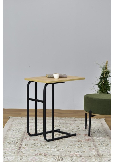 Meltem Çok Amaçlı Metal C Sehpa - Naturel