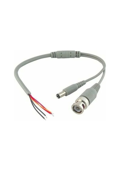 Kablolu Hazır Bnc Konnektör Dc Power Jak Cctv Y Kablo 10 Adet