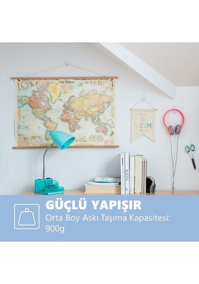 3M Command 17091 Şeffaf Askı Orta Boy