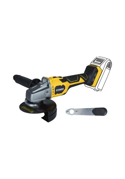 Rtrmax RTX3060B Şarjlı Avuç Taşlama Makinası Kömürsüz 125 mm - Akü Hariç